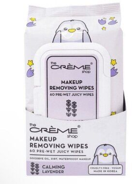 The Creme Shop Calming Lavender Makeup Removing Wipes NIP